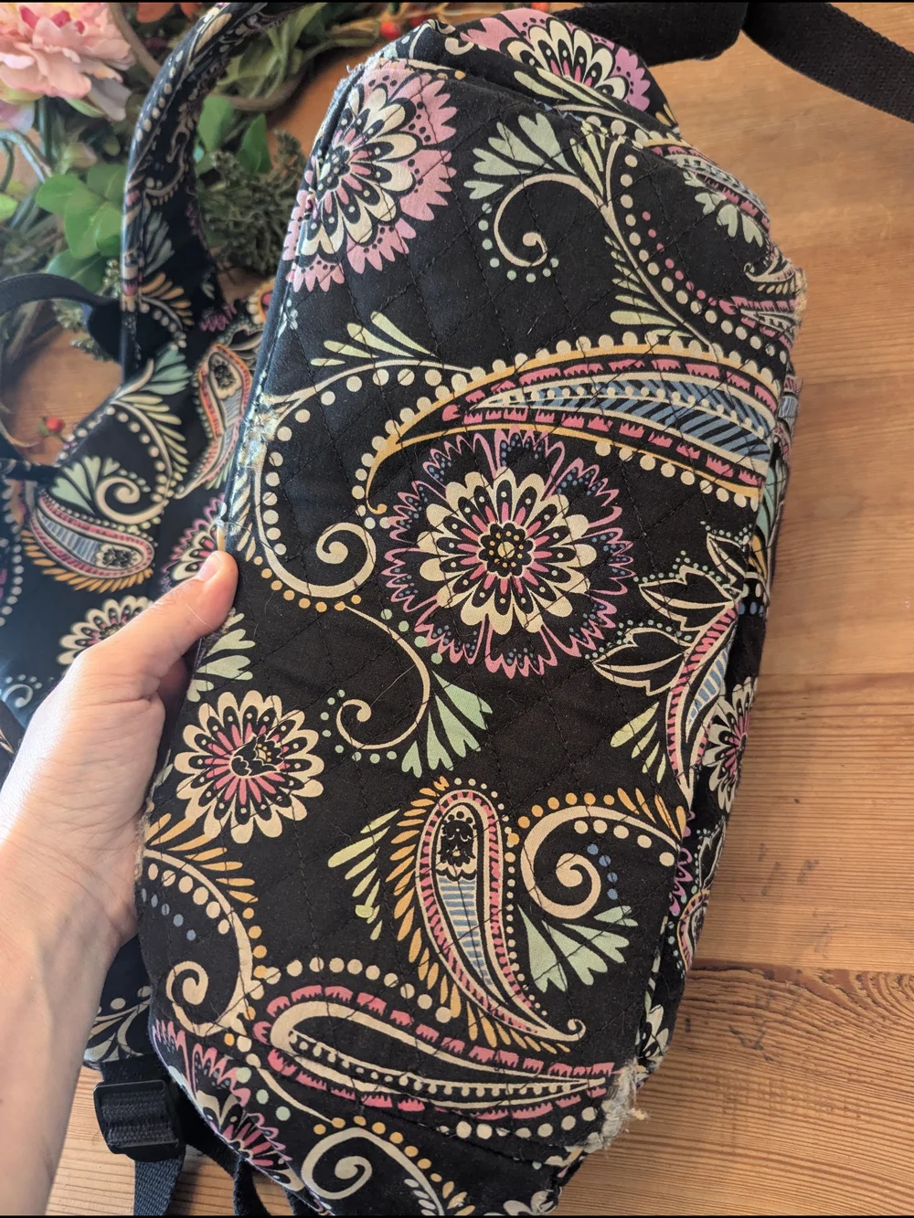 Vera Bradley Bandana Paisley Swirl Large Backpack